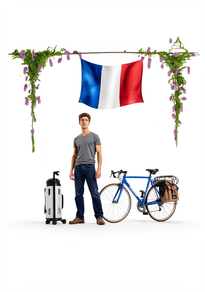 Loire Valley cycling route map on Kindle device