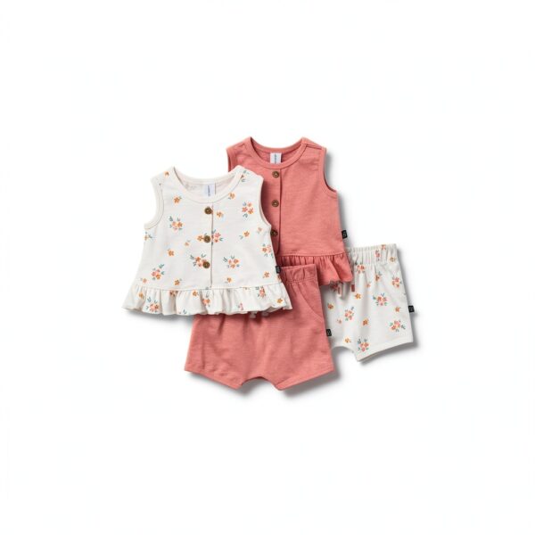 Gerber Baby Girls Short Sets Cotton Spandex Play Outfits-6