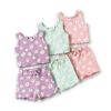Baby Girls Cotton Flower Print Tank Top Shorts Set Outfit-1