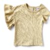 Gerber Baby Girls Short Sets Green Leaves Outfit-1