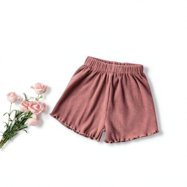 Baby Girls Knit Cotton Short Sets Soft Ruffle Summer Outfits-7