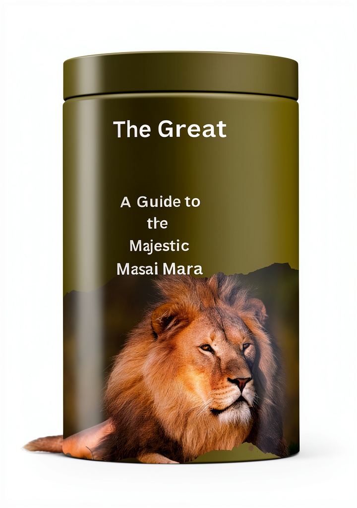 Kenya Travel Guide Kindle book open on a tablet showing safari content with passport and sunglasses