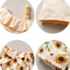 DISAUR Baby Girls Summer Outfit Cotton Short Set Bow Tie-4