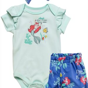 Bentex Disney Ariel Baby Girl 3 Piece Set Soft Material-0