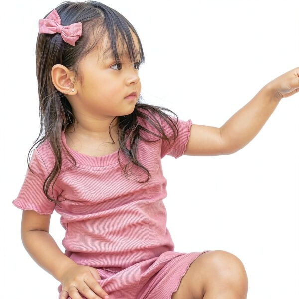Baby Girls Knit Cotton Short Sets Soft Ruffle Summer Outfits-1