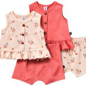 Gerber Baby Girls Short Sets Cotton Spandex Play Outfits-0
