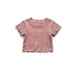 Baby Girls Knit Cotton Short Sets Soft Ruffle Summer Outfits-6