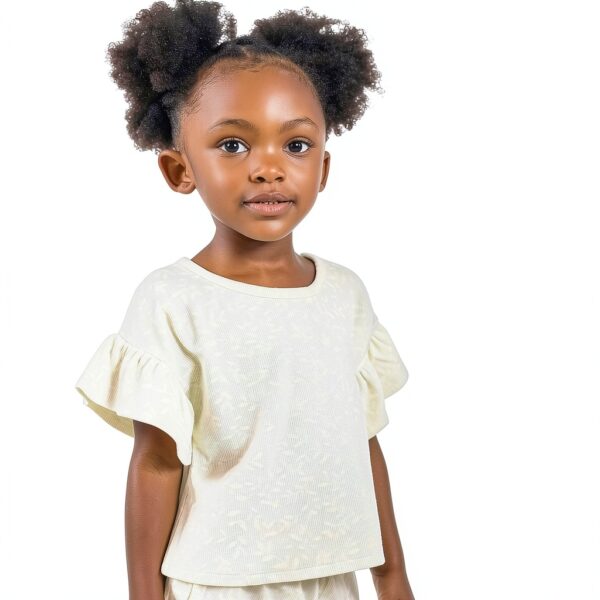 Gerber Baby Girls Short Sets Green Leaves Outfit-2