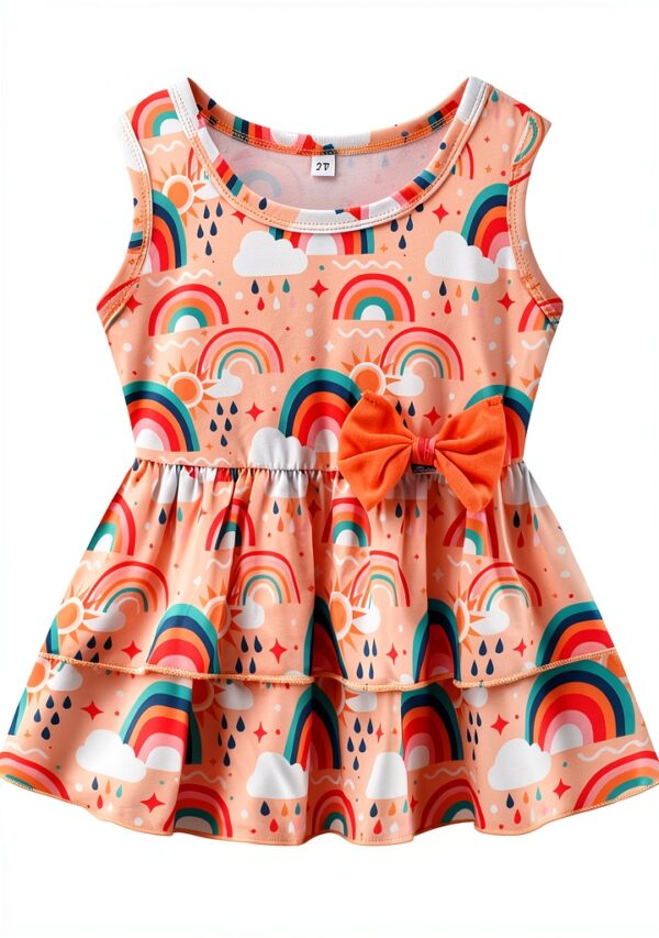 Toddler Girls Summer Short Set Soft Polyester Fashion Outfit-2