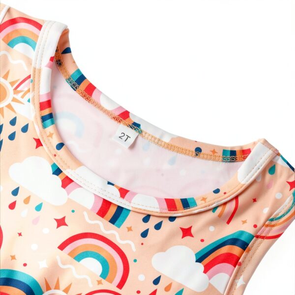 Toddler Girls Summer Short Set Soft Polyester Fashion Outfit-4