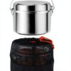 Camping Cookware Set,Camping Cooking Set,304 Stainless Steel Camping Pots and Pans Set,Durable Camping Gear with Kettle for Hiking Outdoor Cooking Picnics-1
