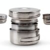 Camping Cookware Mess Kit, 8PCS Stainless Steel Pots & Pan Set with Plates Cups Lightweight Backpacking Cookware for Outdoor Camping Hiking and Picnic-5