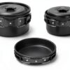 Camping Cookware Odoland 15pcs Mess Kit - Pot & Pan, Stainless Cutlery-1