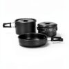Camping Cookware Odoland 15pcs Mess Kit - Pot & Pan, Stainless Cutlery-8