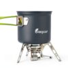 Bisgear Portable Backpacking Stove Canister Stand Tripod Stainless Steel Cup Flatware Mess Kit - Cooking Set - Camping Gear-6